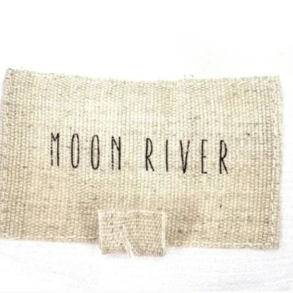 Moon River Women's Ruffle Square Neck Top White - M - Picture 3 of 6